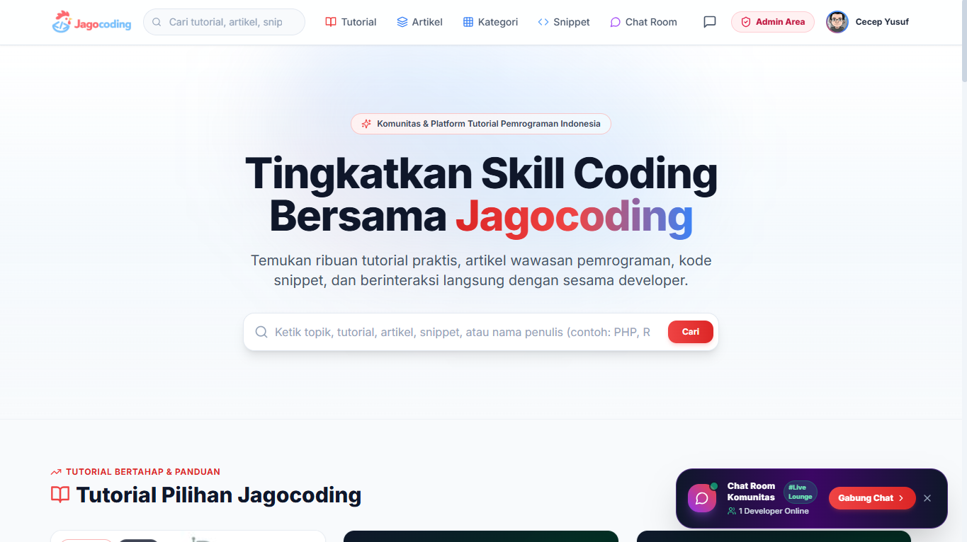 JagoCoding – Developer Learning & Tech Tutorial Platform
