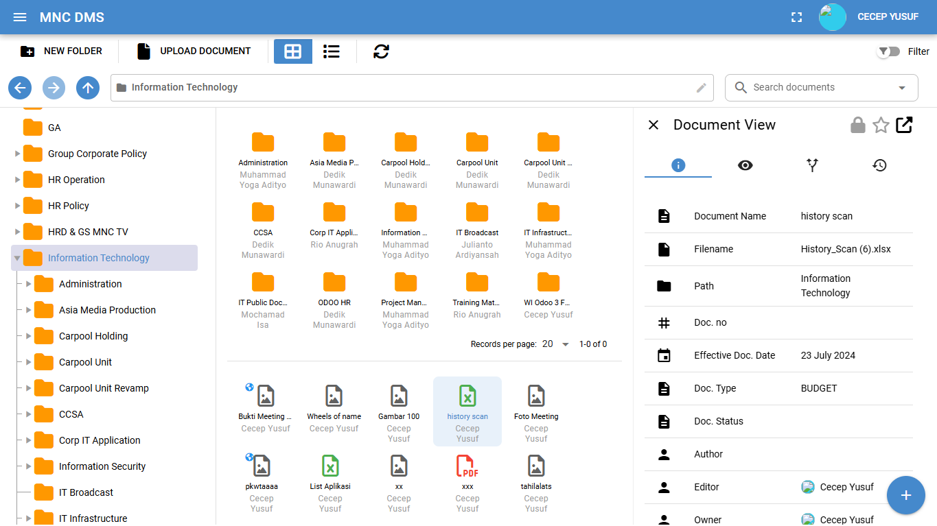 MNC DMS (Document Management System)
